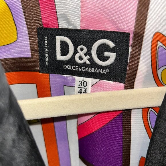 Dolce & Gabbana black shantung silk pant suit incredible lining 44 10 - Picture 3 of 7